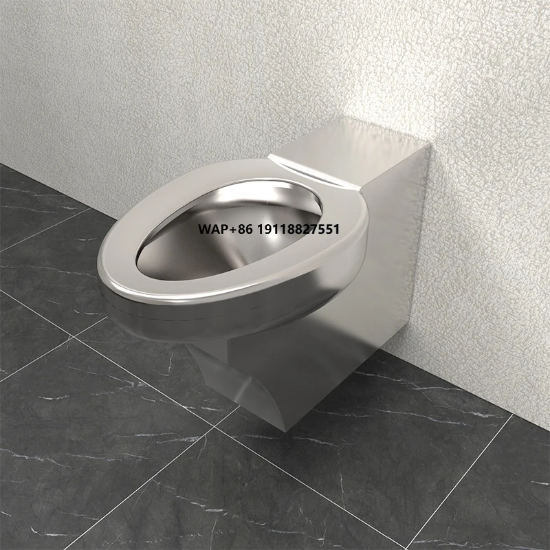 

Factory Direct Cheap 304 Stainless Steel Wall Standing WC Toilet for Prison