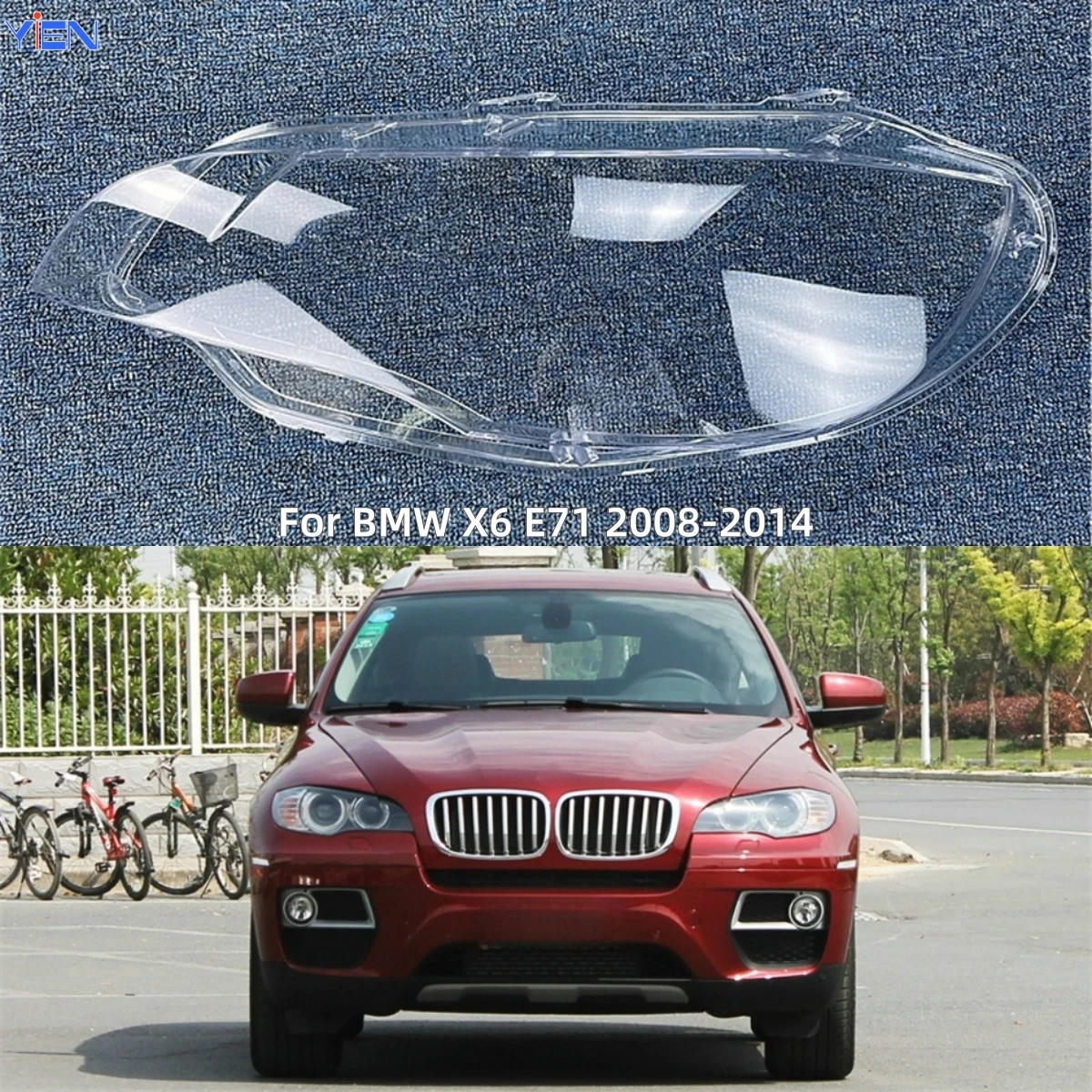 

For BMW X6 E71 2008 2009 2010 2011 2012 2013 2014 Automotive Parts and Accessories Lampshade Cover Headlights Lights Glass