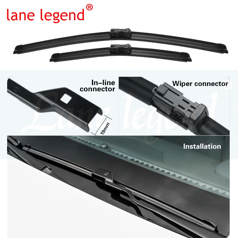 Front Wiper Blades Set For MG Marvel R 2021 2022 2023 Luxury Front Windshield Windscreen Brushes Car Accessories Rubber Refills