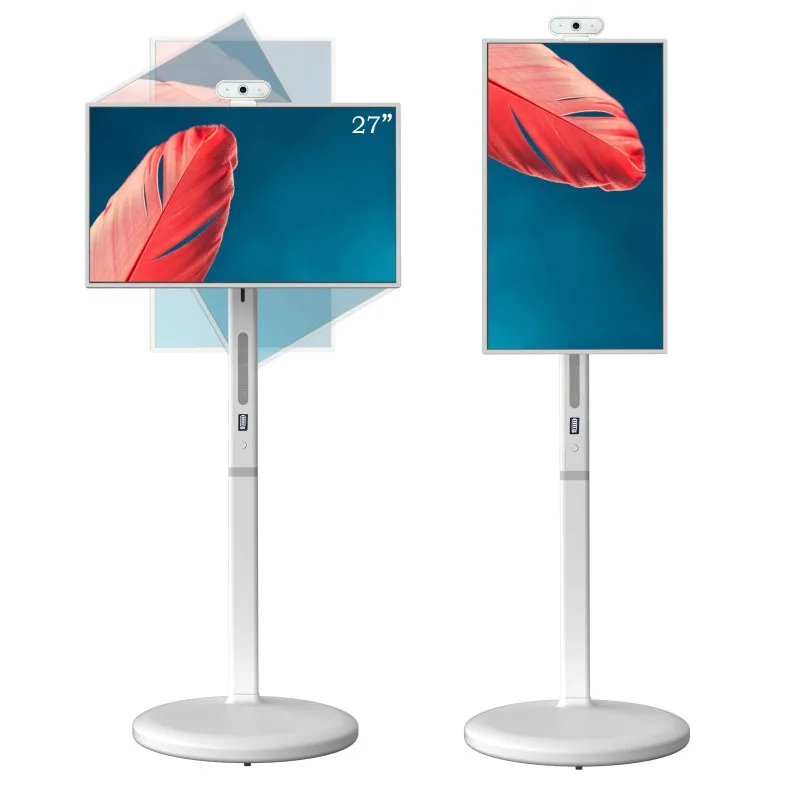 32-inch heart-shaped screen, large flat panel, wireless projection, movable TV, touch all-in-one machine