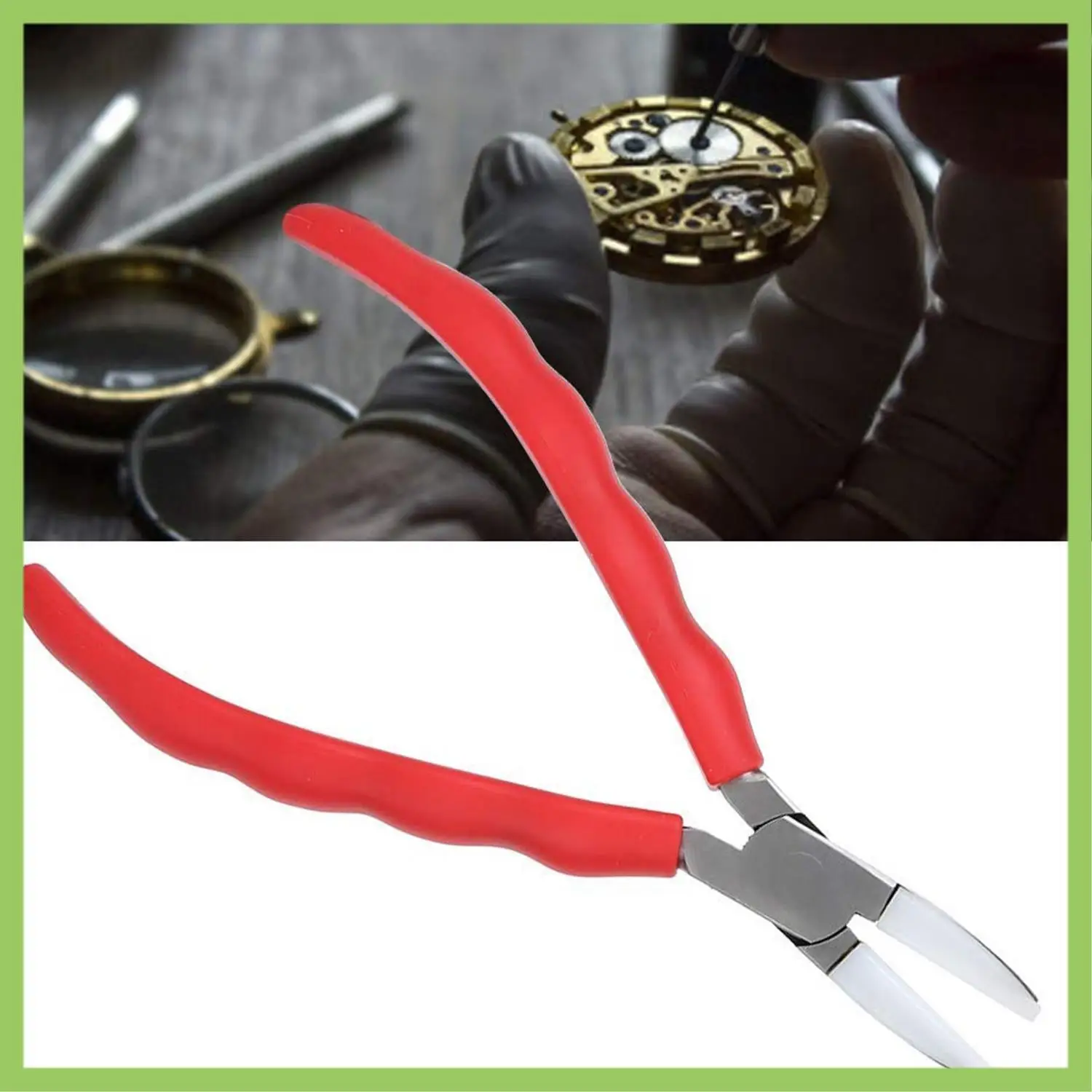 

ABJT-Metal Nylon Jewelry Pliers Flat Round Nylon Jaw Pliers DIY Glasses Jewelry Tools Pliers Jewelry Tools