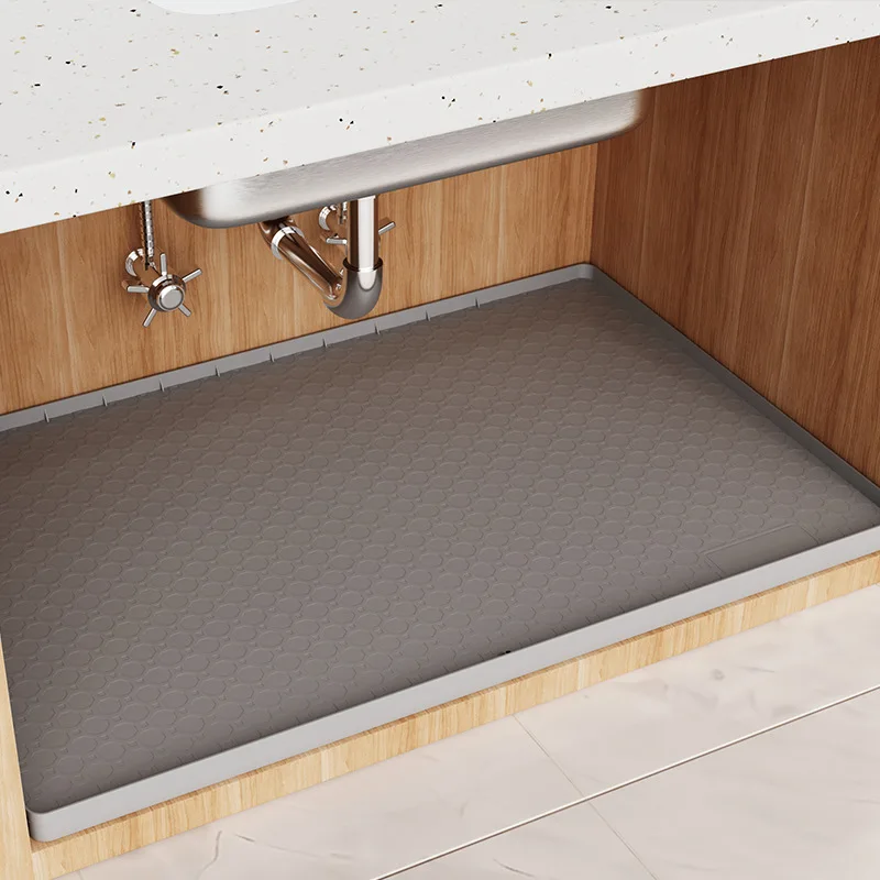 

Waterproof 34x22 inch Sink Mat, Silicone Cabinet Liner Tray for Kitchen Sink, Dish Drying Rack Pad, Under Sink Organizer