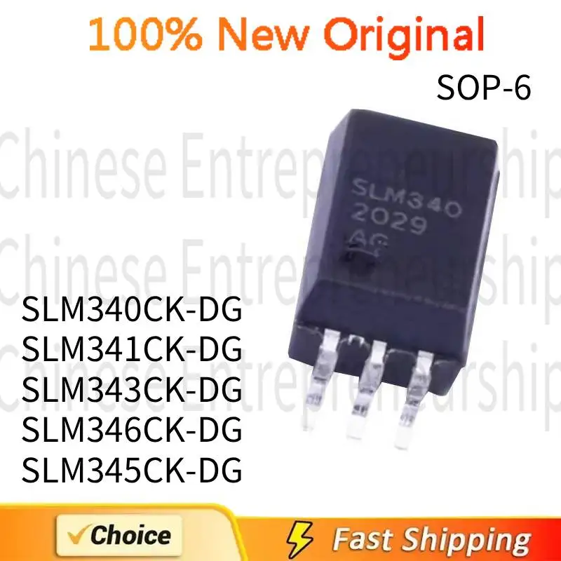 10 PCS SOP-6 SLM340 SLM340CK-DG SLM341 SLM341CK-DG SLM343 SLM343CK-DG SLM346 SLM346CK-DG SLM345 SLM345CK-DG SOP-6 Optocoupler