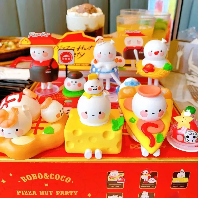 BOBO&COCO PIZZA HUT PARTY A Tiny Balloon Doll Limited Released Figure Toy Food Figurine Ornament Collection Bobococo