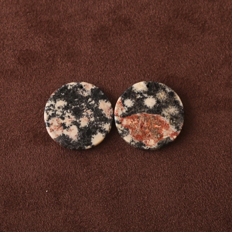 

Женские круглые серьги из натурального камня, снежинки, обсидиана, бусины 25x3 мм, 6 г, модные ювелирные изделия, подарочный аксессуар