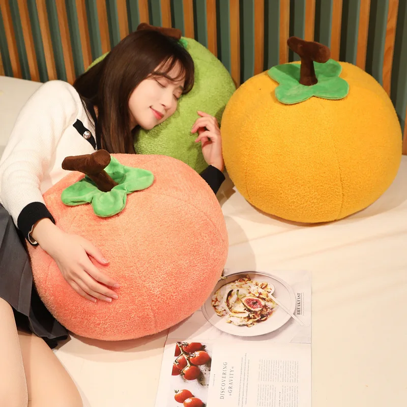 

Plush Toys Simulation Persimmon Plush Toy Pillow Doll Sofa Cushion Wishful Ornament Gift