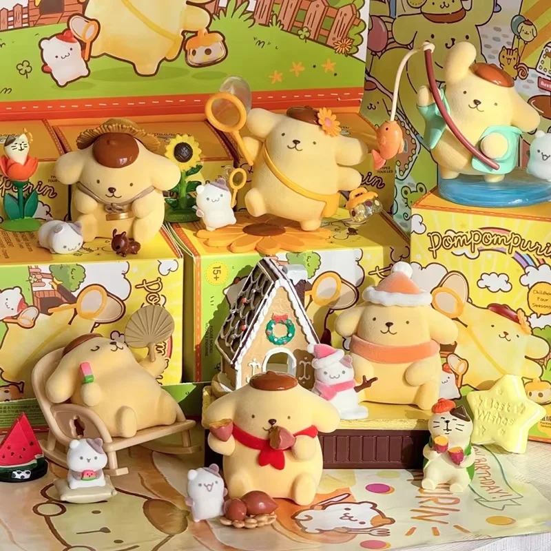 In Stock Miniso Pom Pom Purin The Four Seasons Series Blind Box Pompompurin Anime Action Figure Surprise Bag Trend Toys Gift