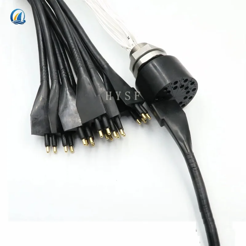 Multi Core Split 24pin Waterproof Male Cable Connector for Customized Underwater Systems