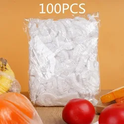 Plastic Disposable Food Cover Colorful Elastic Wrap Food Covers Fresh-keeping Lid Plate Kitchen Nylon Packaging Bags Storage Bag