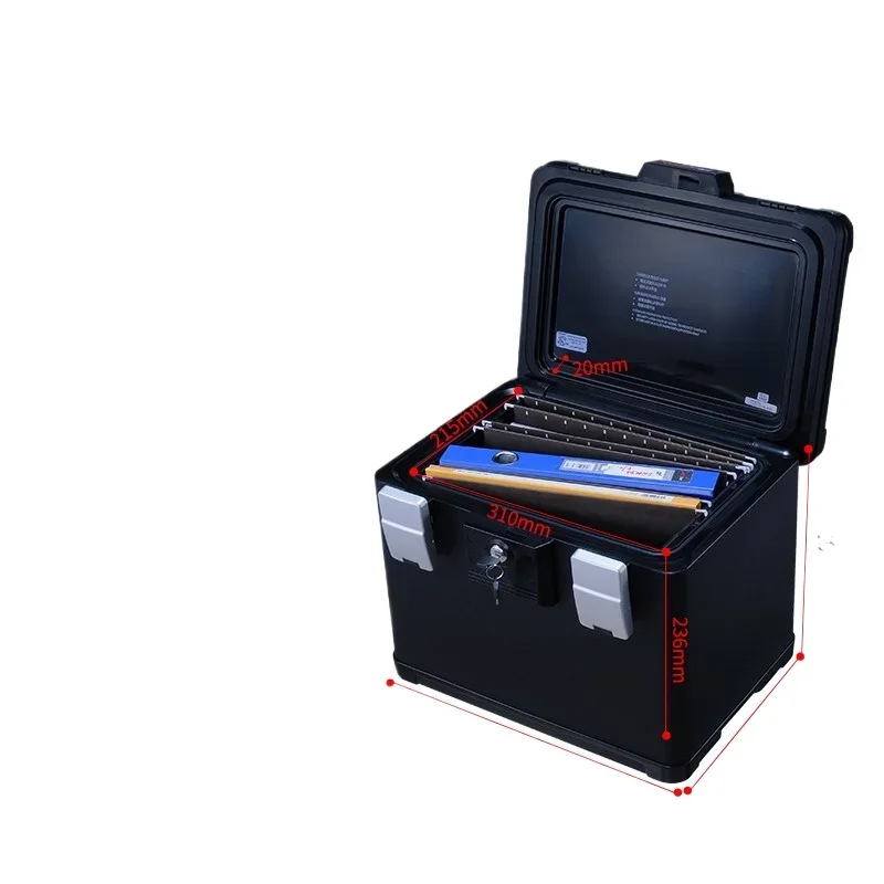 Fireproof household key lock office A4 document and certificate storage box