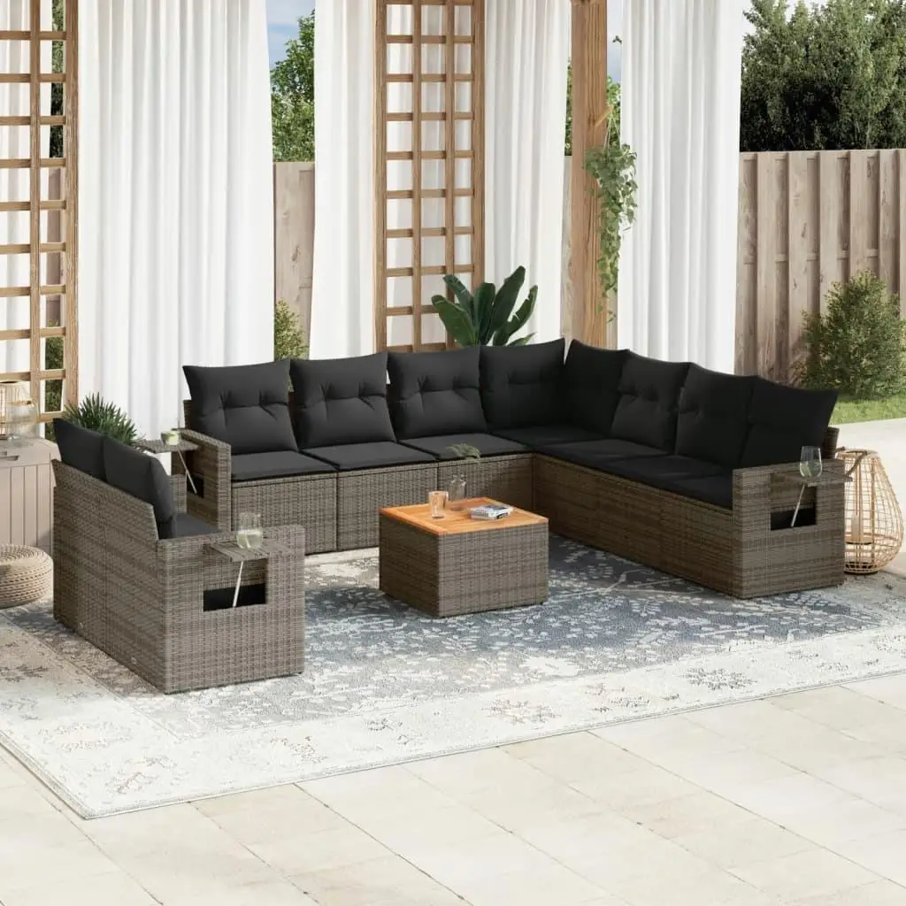 

Modern Grey Outdoor Sofa Set Comfortable Cushions Stylish Patio Furniture Durable Easy to Clean Relaxation Seating