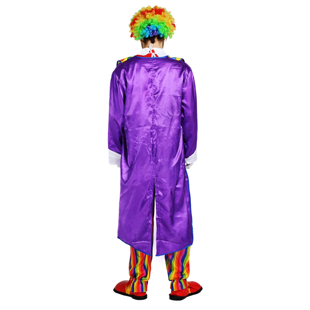 Carnival Halloween Party Cosplay Costume Clown Suit Professional Circus Clown Clothes Purple Clown Costume Adult