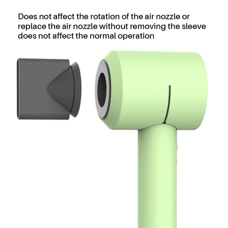غطاء حافظة مجفف الشعر الجديد الساخن لهاتف دايسون جل السيليكون الناعم المحمول المقاوم للغبار غطاء جلدي واقٍ لمجفف الشعر - أسود