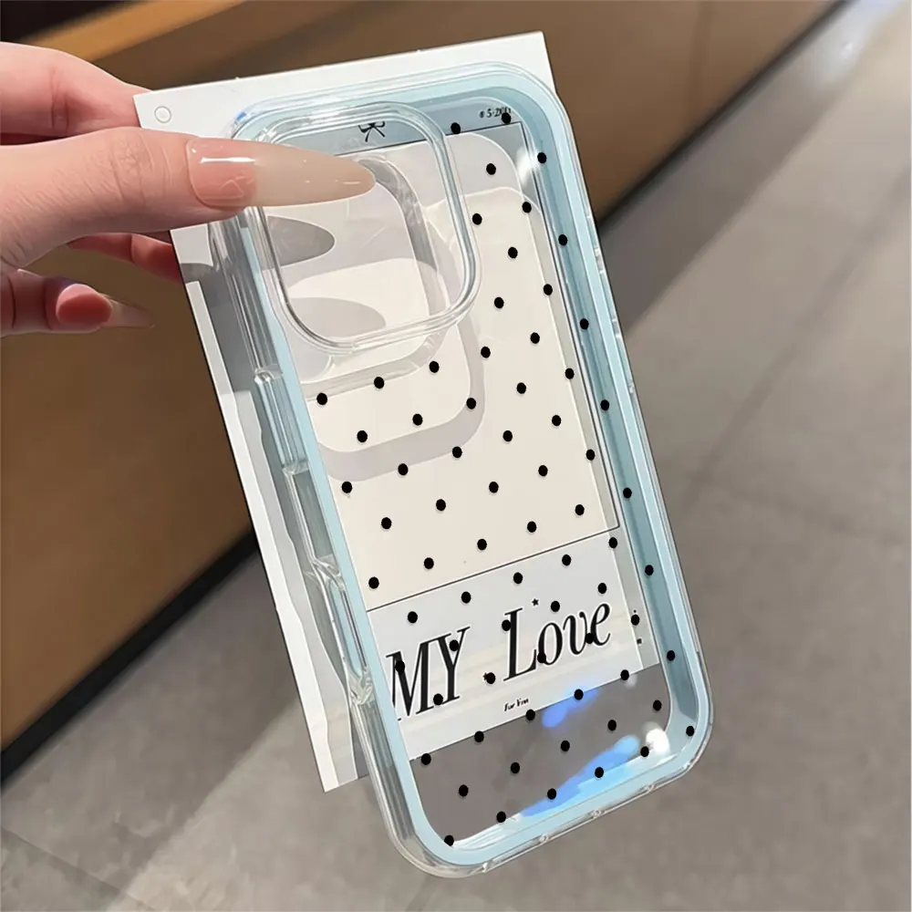 Einfache Einfarbige Polka-Dot-Handyhülle für Galaxy A57 A37 A55 A54 A36 A35 A16 A15 5G S25 S24 S23 S22 Plus S26 Ultra FE 5G Cover – Detail 2