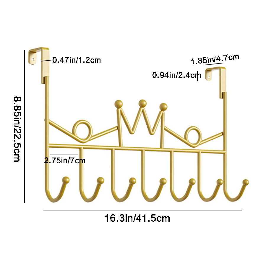 Hook Behind the Door, Punch-Free Door Rear Hanger, Door Storage Coat Hook, Entrance Door Bathroom Door Hook, Door Shelf, for Living Room, Kitchen