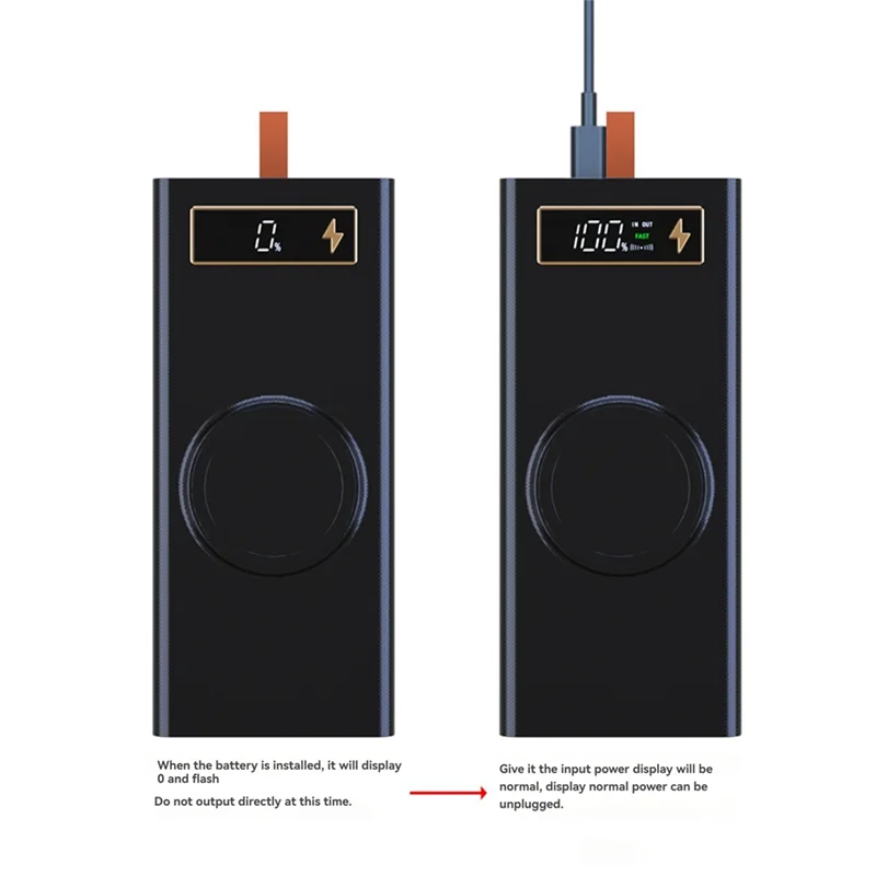 DIY Power Case Box 40X18650 Battery Pack With LED Lighting And Advanced Charging Protocols Detachable Battery Case-LICG