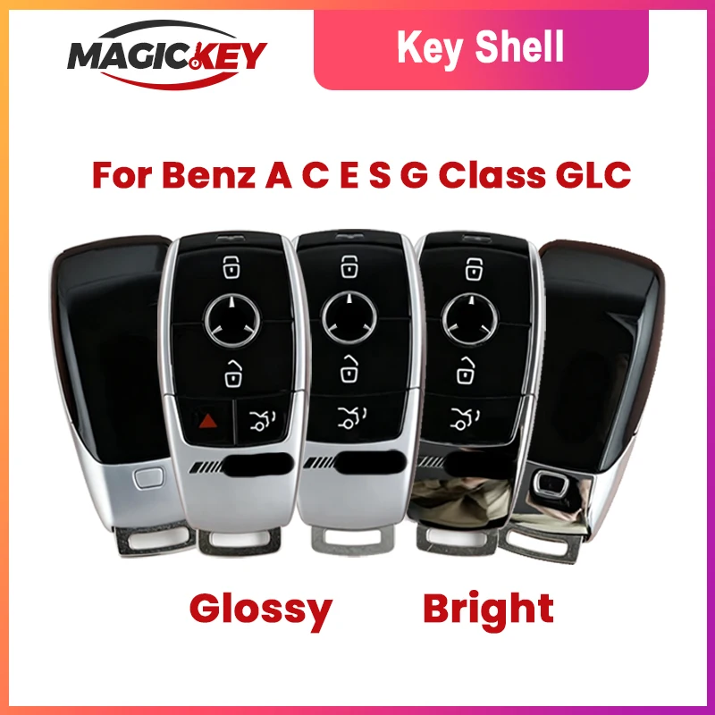

MAGICKEY 3 Buttons Car Smart Card Key Case Shell for Mercedes for Benz A C E S G Class GLC CLE CLA GLB W177 W205 W213 W222 AMG