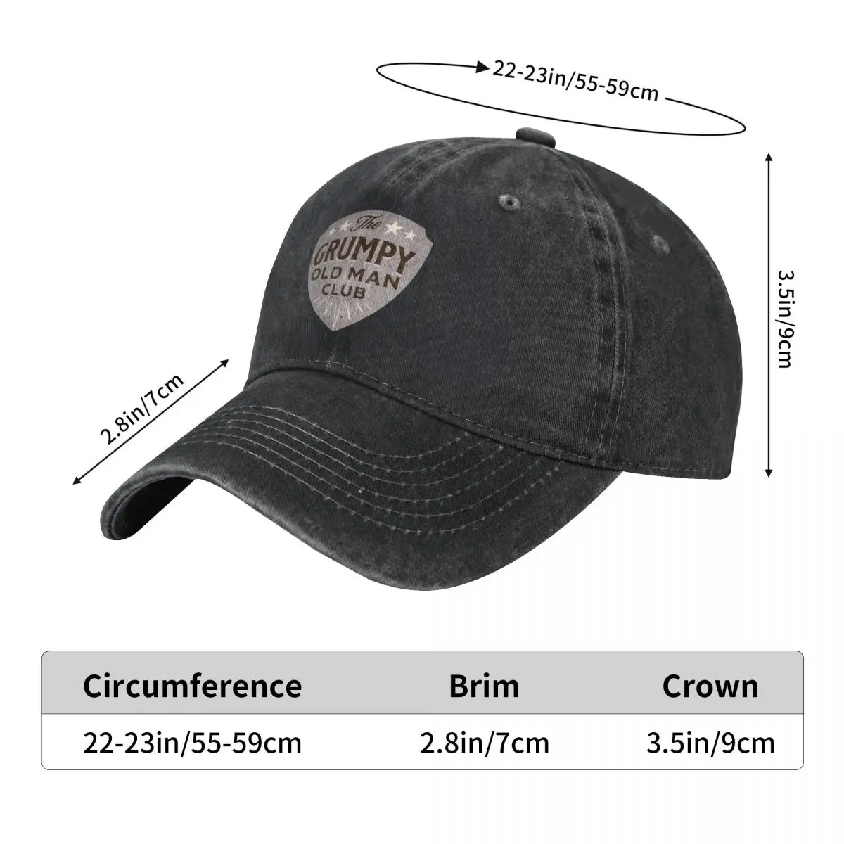 The Grumpyed Old Man Club Baseball Cap Dad and Granddad Classic Men Adult Trucker Dad Hat Designer Kpop Rock Baseball Caps Gift