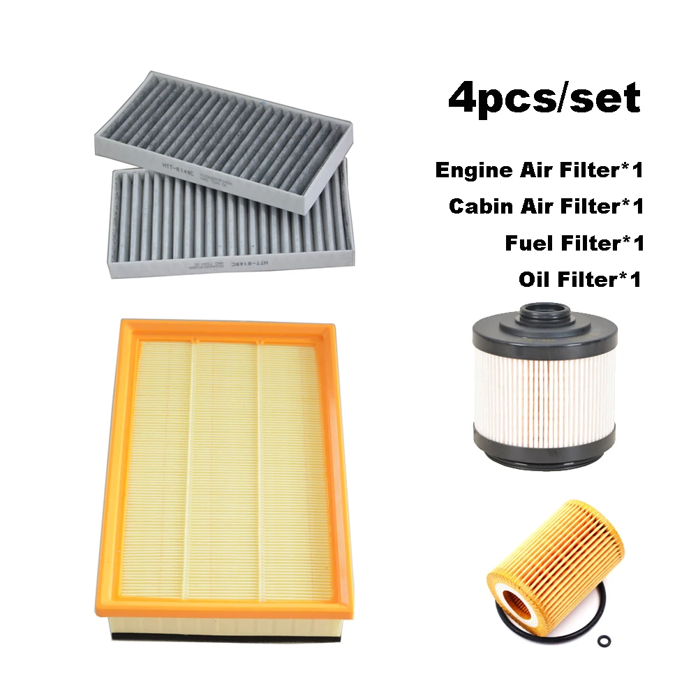 

4pcs Filter Set For GREAT WALL WINGLE 5 7 2.0TDI-Diesel 2021-2023 Steed7 GW4D20M Engine Cabin A/C Air Fuel Oil Filter Parts