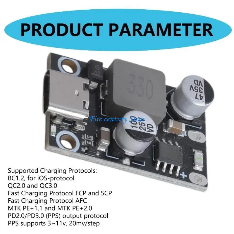 

J6PA 20W Power Pack Module PPS PPS быстро быстро зарядка QC3.0 QC2.0 Type-C