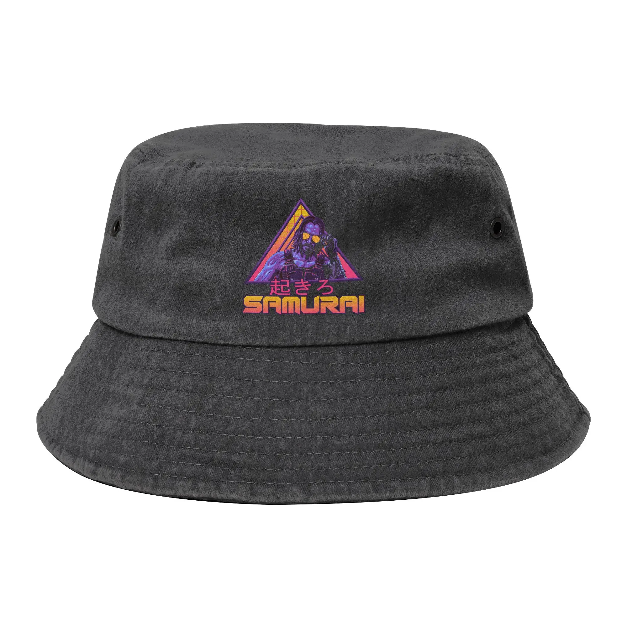 Game Cyberpunks Bucket Hats for Men Women Vocation  Distressed Washed Sun Hat UV Protection for Vacation Fishing Fisherman Hat