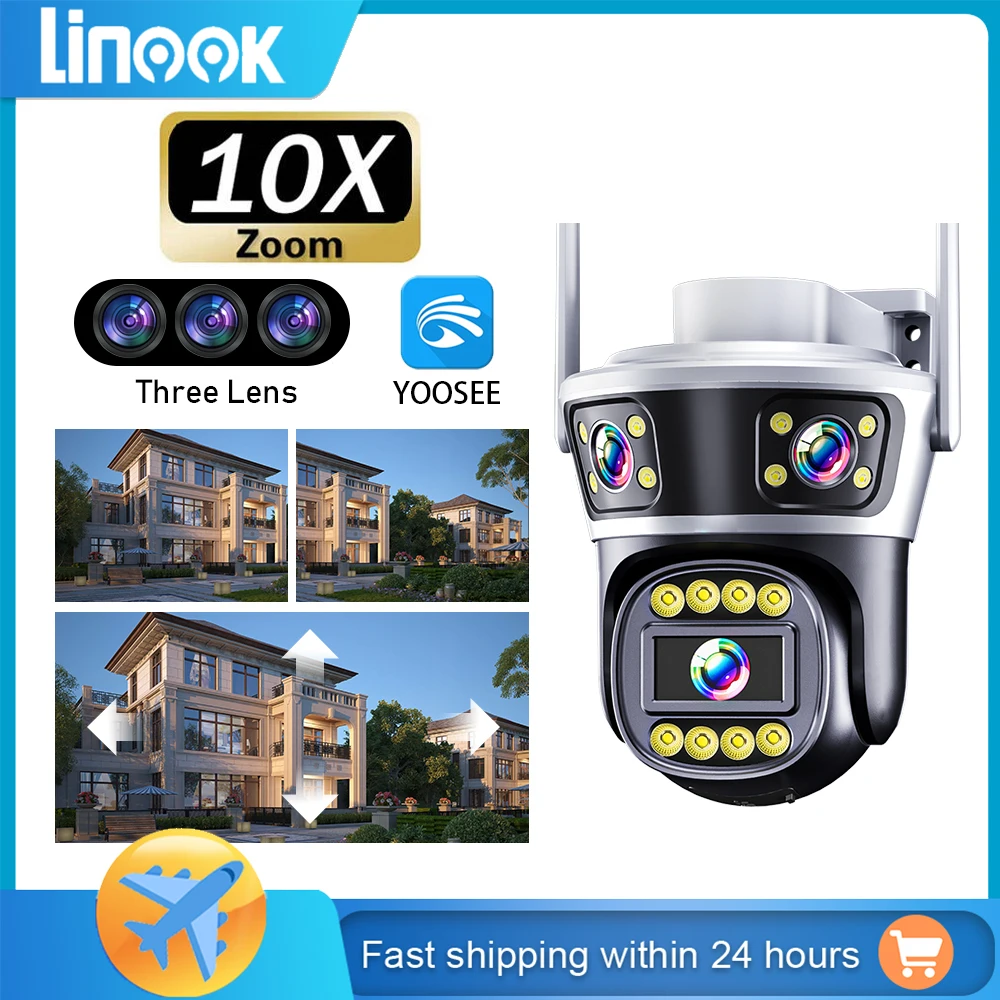 linook yoosee wireless wifi camera de seguranca ip camera de circuito fechado de televisao lentes 12mp zoom optico wi fi 01