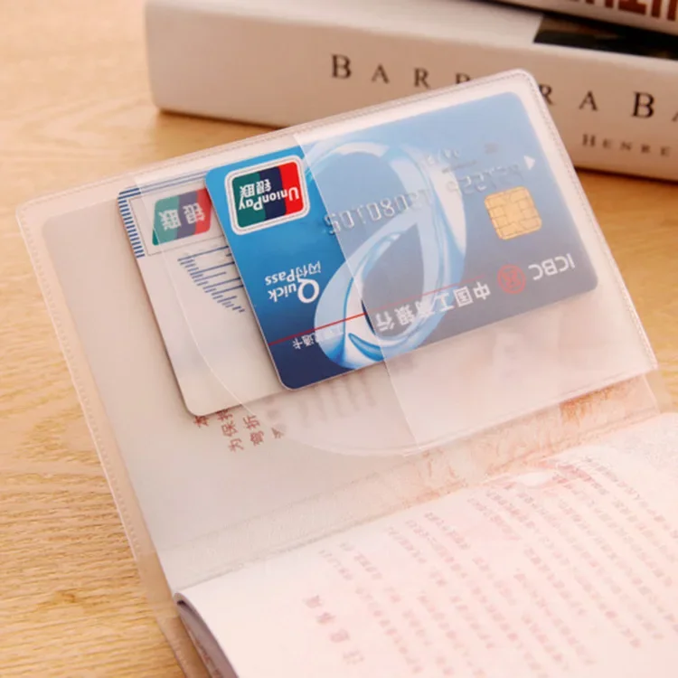 3 pezzi nuova custodia protettiva per passaporto custodia impermeabile in PVC trasparente satinato porta carte d'identità borsa universale per carte di credito aziendali