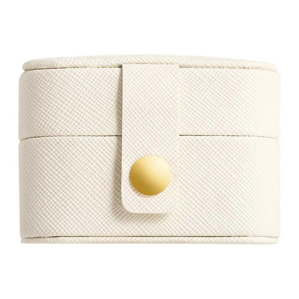 

Mini Portable Gift Packaging Box PU Leather Travel Earring Holder Jewelry Storage Case Ring Display Box Jewelry Organizer