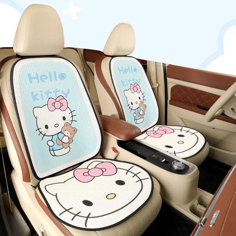 

Sanrio Kawaii Hello Kitty Car Seat Cushion Anime Cartoon Lovely Exquisite Skin Friendly Summer Universal Breathable Seat Cushion