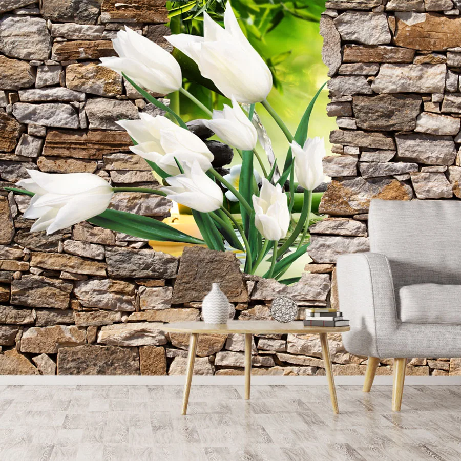 

Peel and Stick Optional Wallpapers for Living Room Decoration Bedroom Floral Brick Contact Wall Papers Home Decor 3d Panel Mural