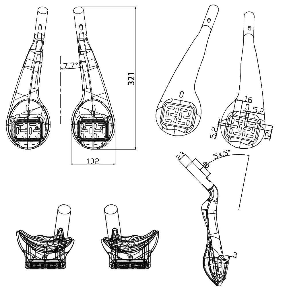 BALUGOE Carbon-Fahrrad-Lenkerverlängerung, Triathlon-Zeitfahren, Fahrradteile, Neu mit Verstellbarem Winkel – Detail 3