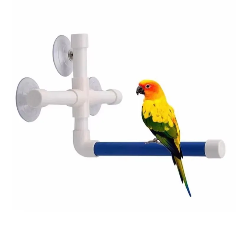 Juguetes con ventosa de pared para pájaros y mascotas, soporte para moler patas, perchas plegables para ducha, juguetes para loros