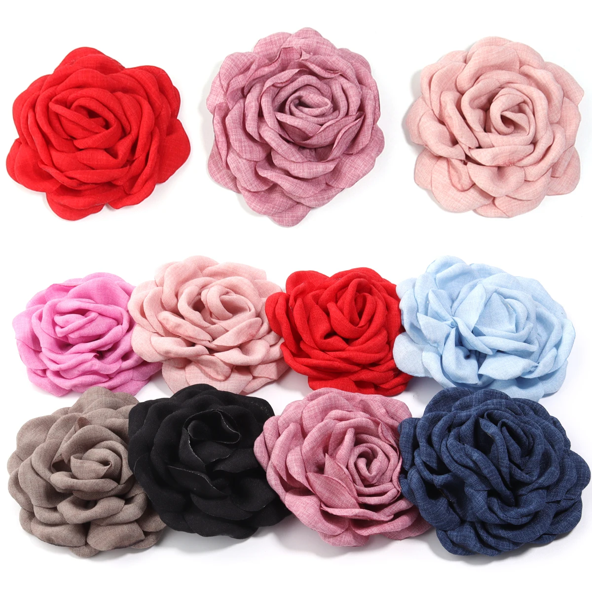 1pc Stoff Künstliche Kamelie Blume Für Schmuck Machen DIY Frauen Französisch Haar Zubehör Haar Clips Nähen auf Kleidung Dekor