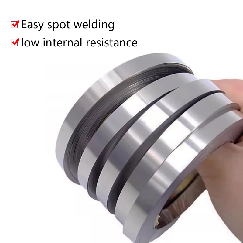 N6 Nickelstreifen 1M/2M 0,15x8mm für Batterie-Punktschweißen, Niederohmiges Nickelband für 18650/21700 Li-Ionen-Akkupack-Herstellung – Detail 6