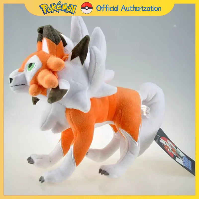 25 CENTIMETRI Pokemon Lycanroc Peluche Del Fumetto Lougaroc Farcito Bambola Anime Wolwerock Souvenir Kawaii Pokémon Giocattoli Regalo Di Compleanno