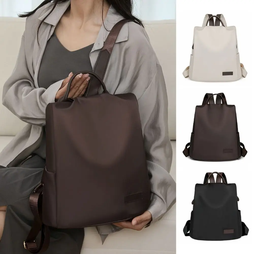 حقيبة ظهر نايلون مقاومة للاهتراء بسعة كبيرة مقاس 15.6 بوصة حقيبة مدرسية أكسفورد للطلاب مضادة للسرقة ومقاومة للماء حقيبة كتف للسفر للرجال