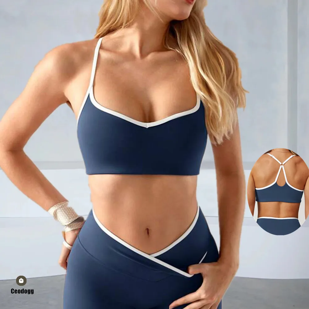 

Gym Underwear Women's Sport Bra Sports Bra Anti-sweat Breathable Yoga Bra Shockproof Crop Top Fitness Push Up Workout Tops XP102