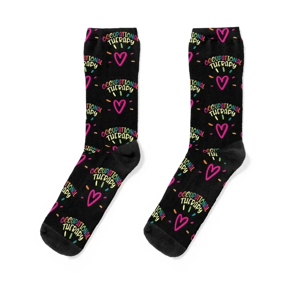 

OT Month Shirt Cute Heart Occupational Therapy Therapist Assistant Women Gift For Women Socks loose Socks For Man Women's