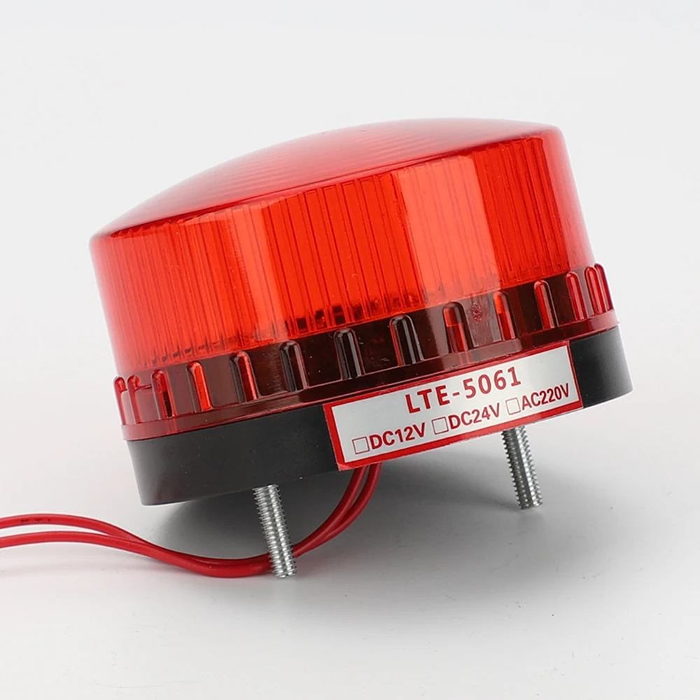 Long Bright Waterproof MINI Warning LED Light12V~220V Safely Security Alarm Strobe Signal Safety Lamp with Bracket no Sound