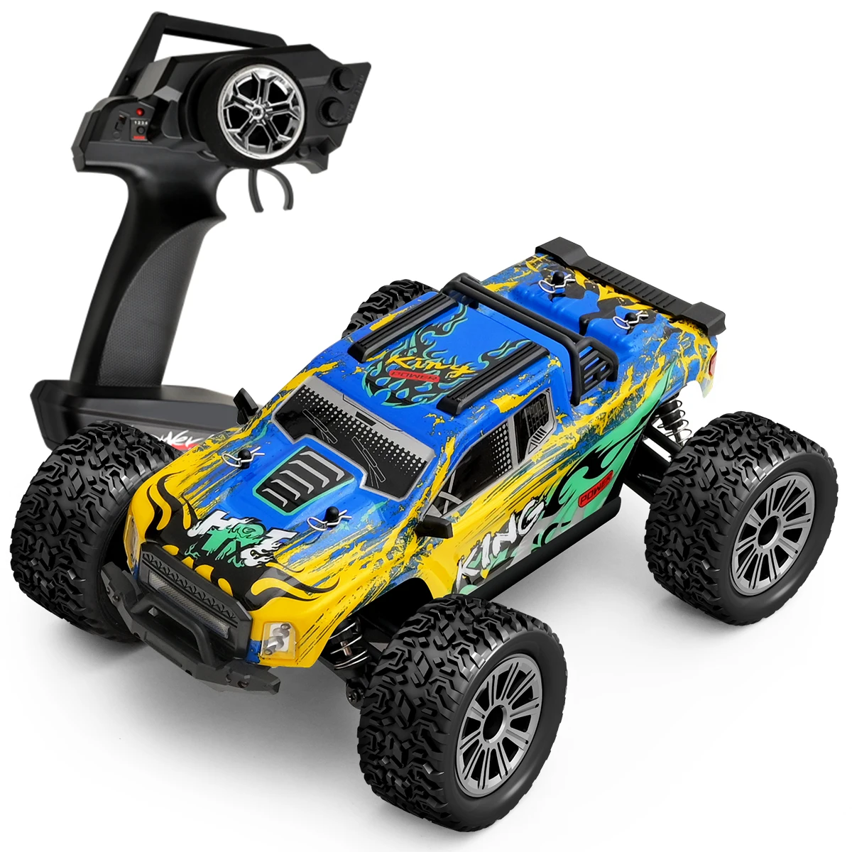 

WLtoys 164018 1/16 RC Cars 4WD 35km/h High-speed Climbing Big Foot Off-road Vehicle 2.4G Electric Remote Control Car Model Toys