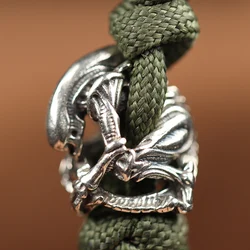 Alien Figurines White Brass Paracord Knife Beads DIY Woven Lanyard Pendant Jewelry Accessories EDC Outdoor Charms for Bracelets