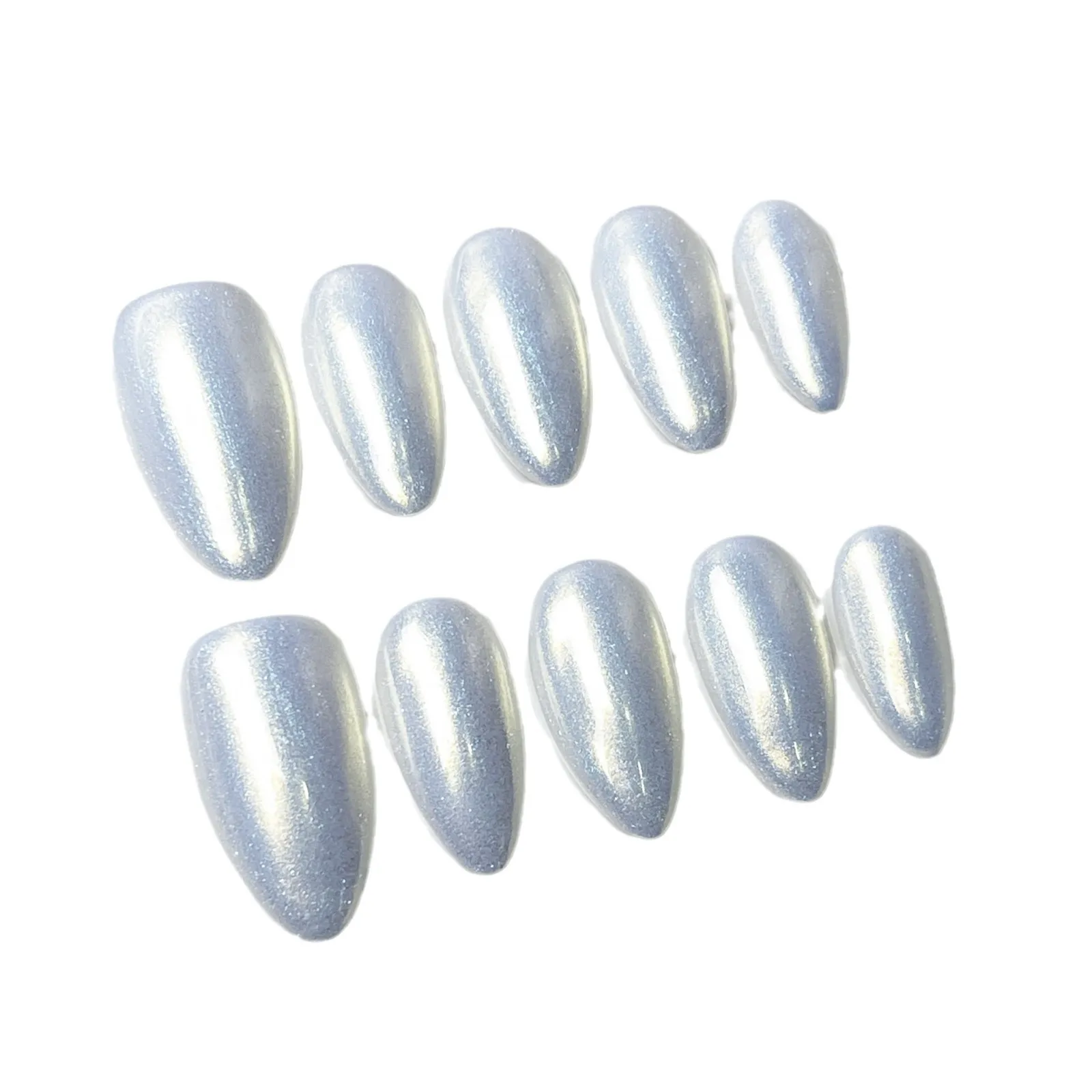 10 قطعة غطاء كامل أحمر مسمار نصائح منتصف طول اللوز اليدوية رسومات أظافر صناعية يمكن ارتداؤها بلون عين القط اضغط على مجموعة الأظافر وهمية