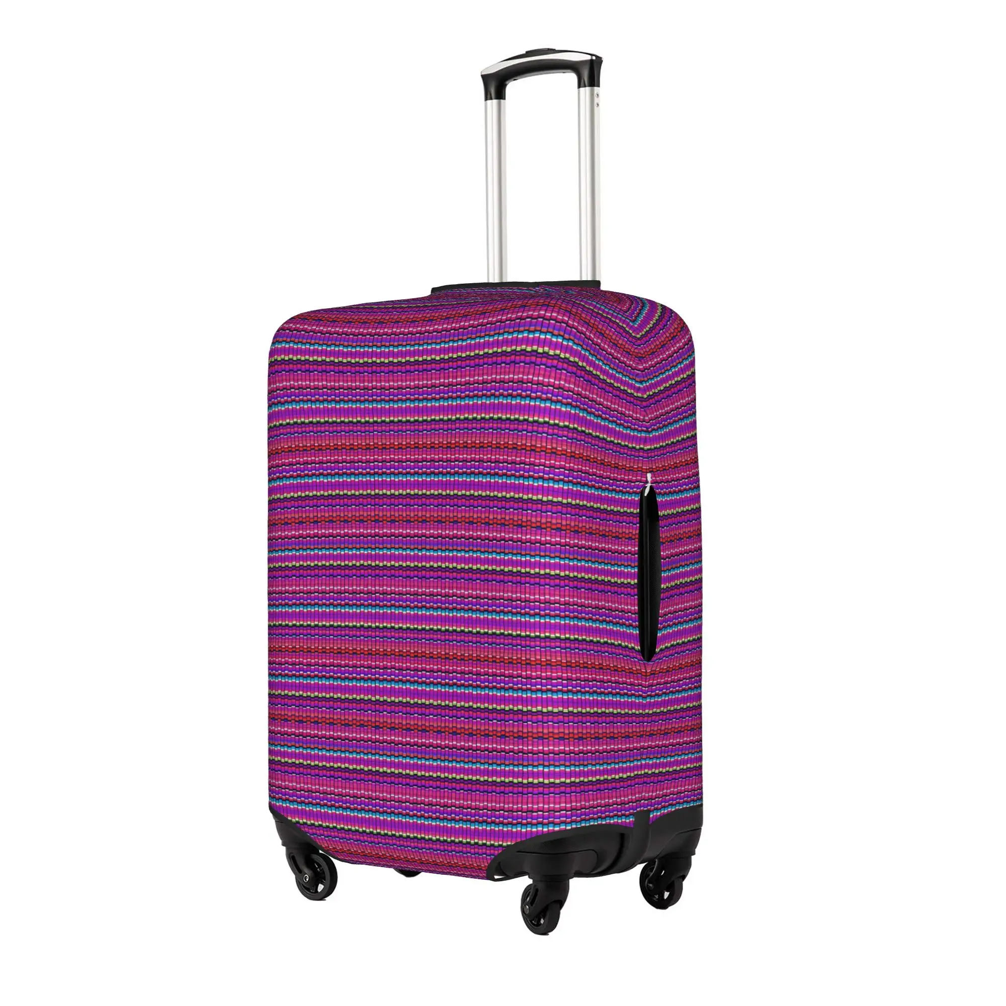 Cute Cinco De Mayo Mexican Serape Luggage Cover Protector Washable Colorful Geometric Stripes Travel Suitcase Covers