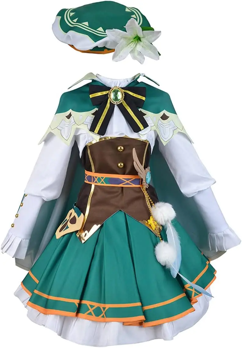 

Game Genshin Impact Venti Cosplay Costume Lolita Cute Dress Accessory Halloween