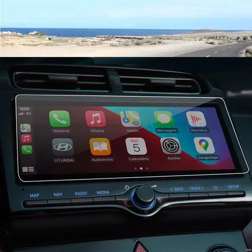 Imagen 2 del producto Protector de pantalla de vidrio templado para Hyundai creta 2021 2022, accesorios interiores de navegación por Radio GPS, entretenimiento de coche