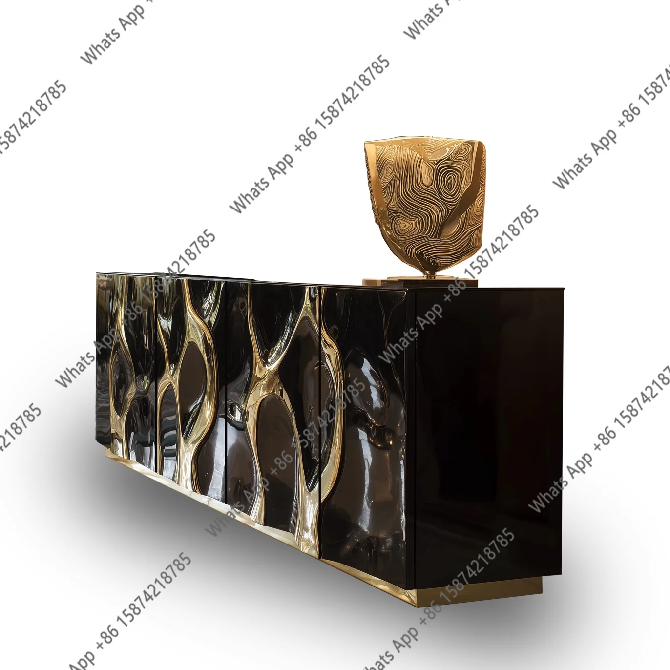 

R Original Design Art Aesthetics Entrance Cabinet Designer Entrance Side Cabinet Villa Luxury Furniture High Luxury Nordic Moder