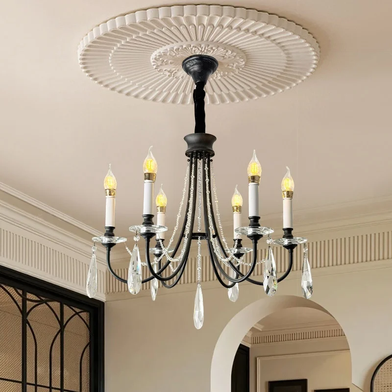 

Modern French Candle Chandelier Used In Restaurants Living Room Bedroom Pendant Light Indoor Lighting Hanging Fixtures