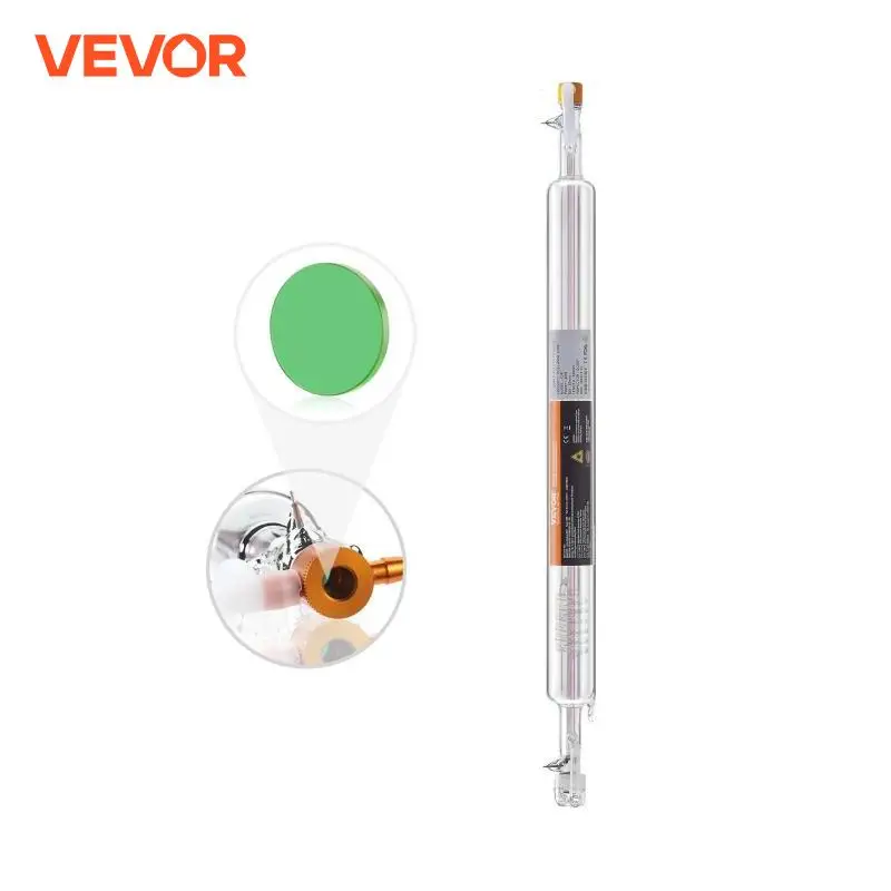 

VEVOR 40W/50W/60W/90W/100W/130W CO2 Laser Tube Glass Laser Cutting Tube, TEM00 Beam Mode for Wood Acrylic Fabric Leather Bamboo