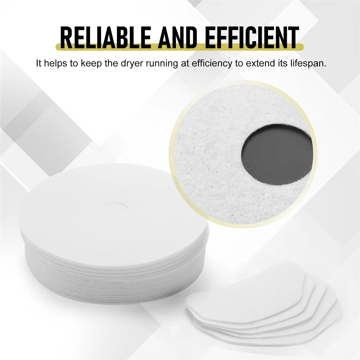 25 Pieces Compatible Cloth Dryer Exhaust Filter Set Replacement for Panda/Magic Chef/Sonya/Avant