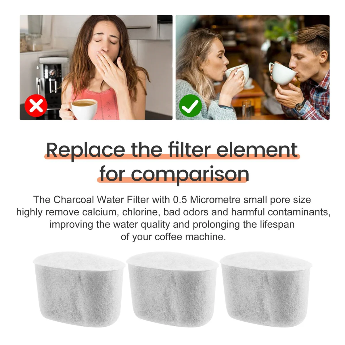 Filtro de água de substituição de peneira para BWF100 BES870 BES810 BES990 BES980 BES920 BES900XL BES870XL BES860XL BKC600XL